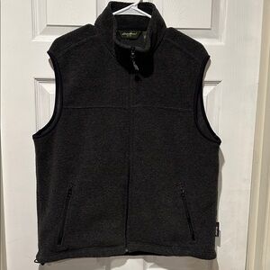 Eddie Bauer Charcoal Polartec Fleece Vest, Men’s Medium